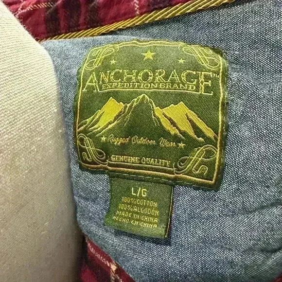 Anchorage Expedition Flannel Men’s Outdoors Size Large Hiking Camping Button up - Picture 4 of 4